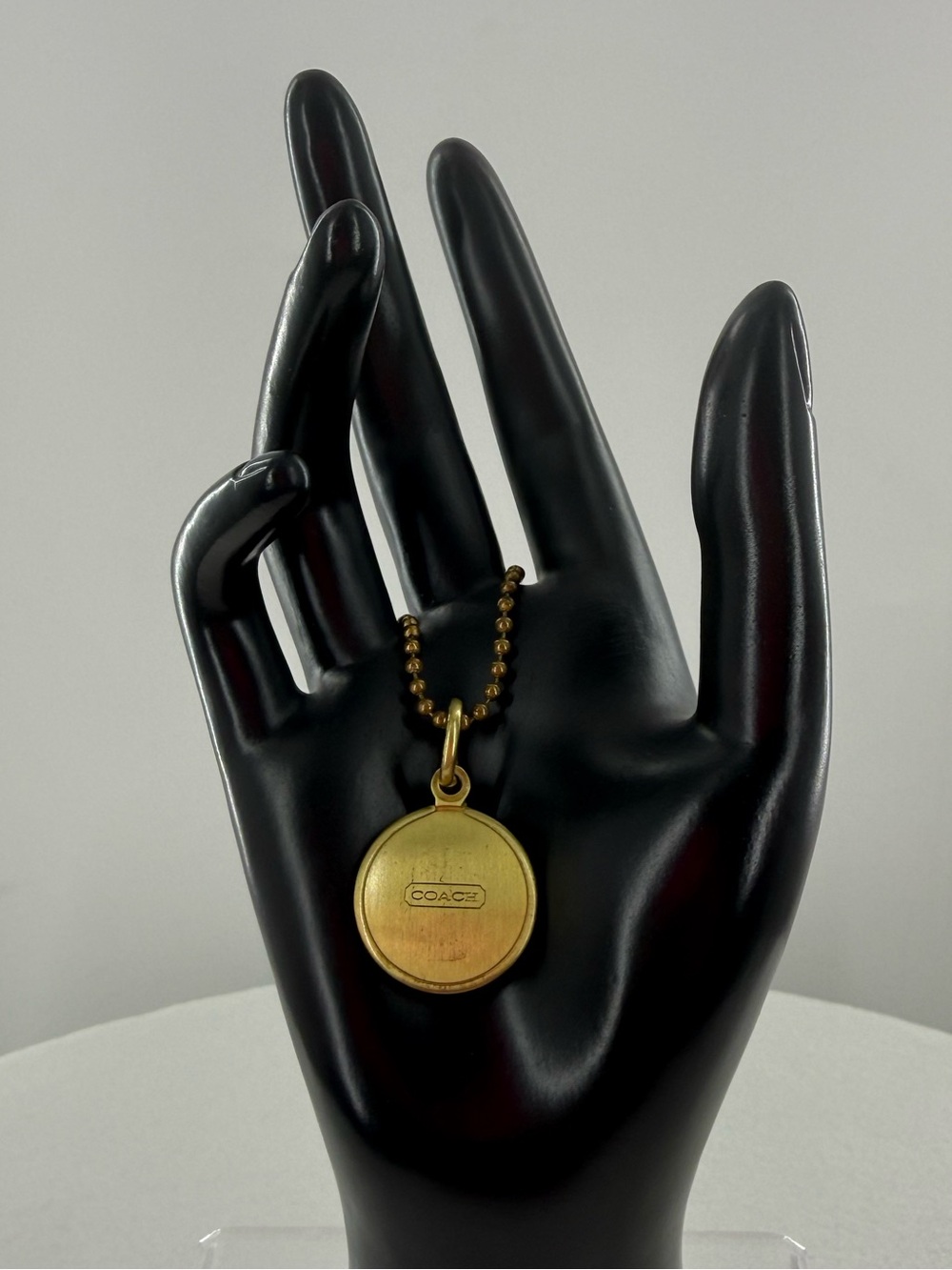 Coach Gold Round Bag Tag - Picture 4 of 11